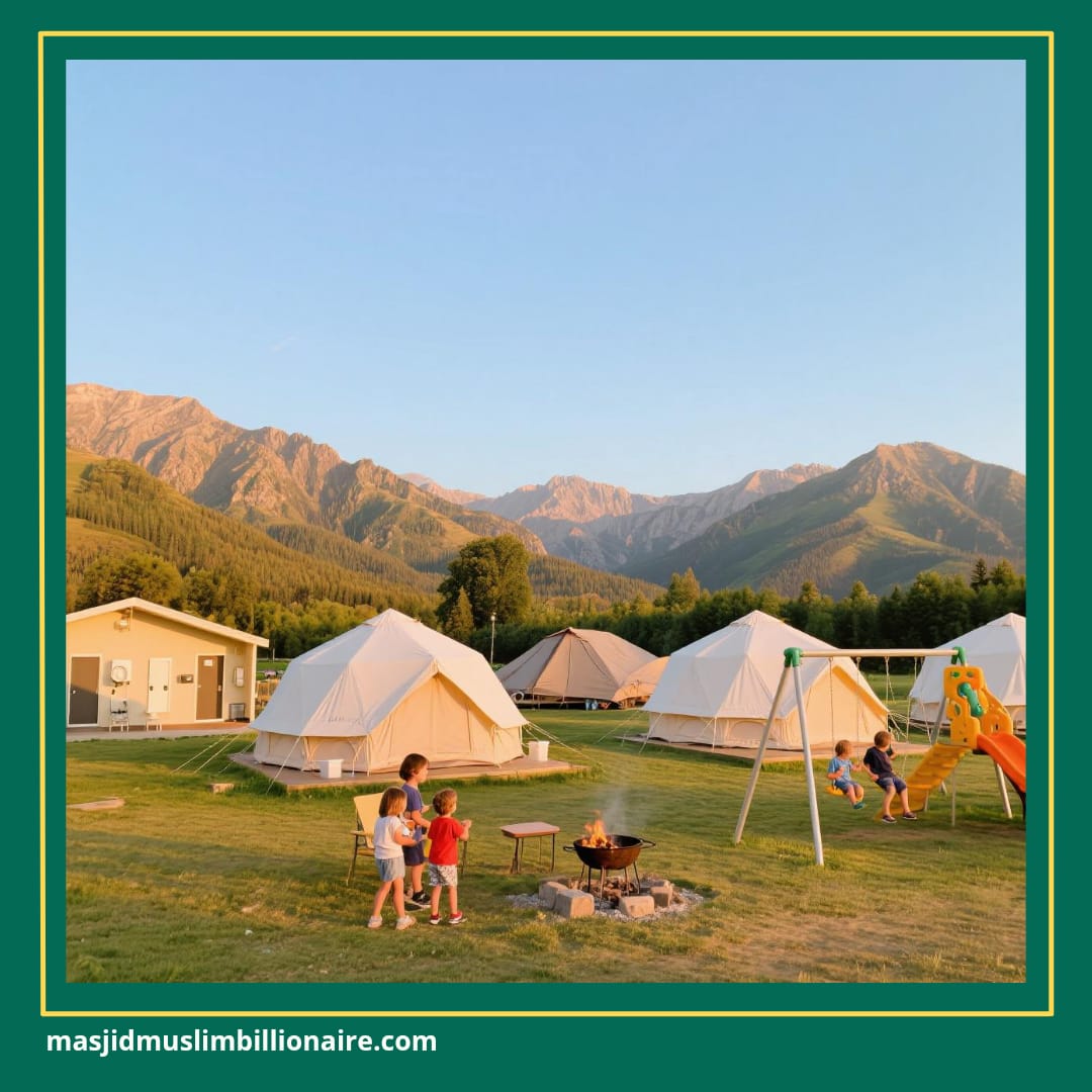 camping ground view gunung