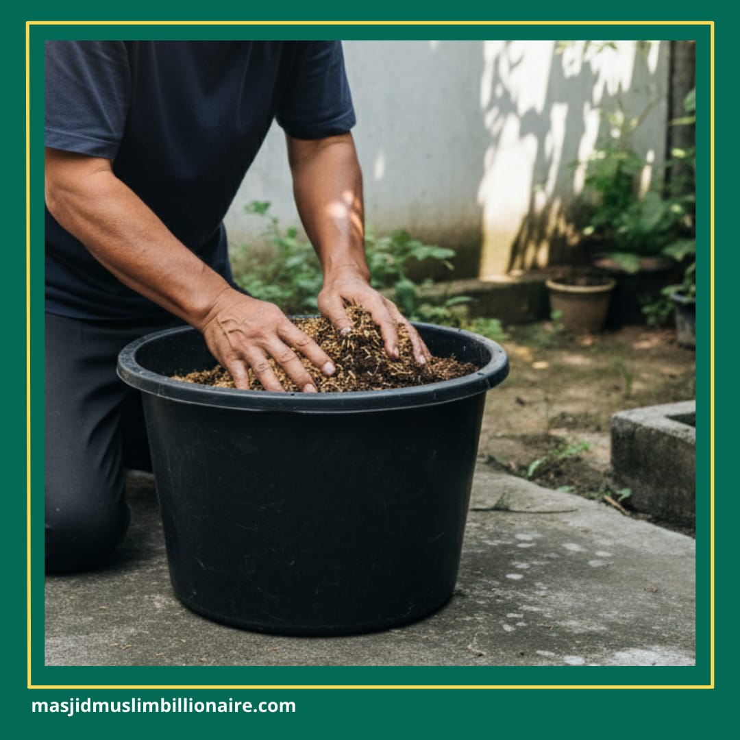 cara menanam kangkung cabut di polybag
