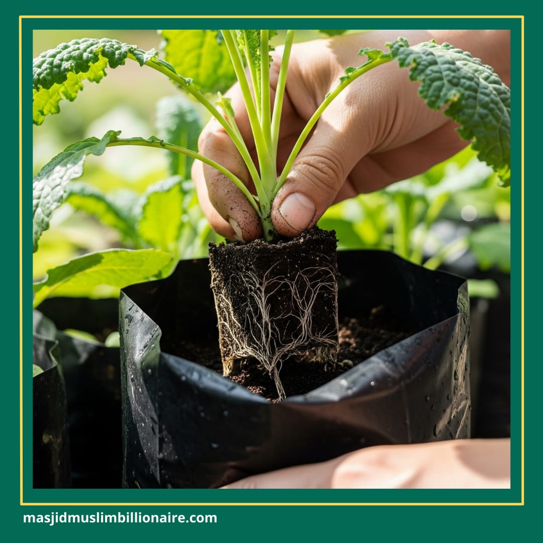 cara menanam kangkung cabut di polybag
