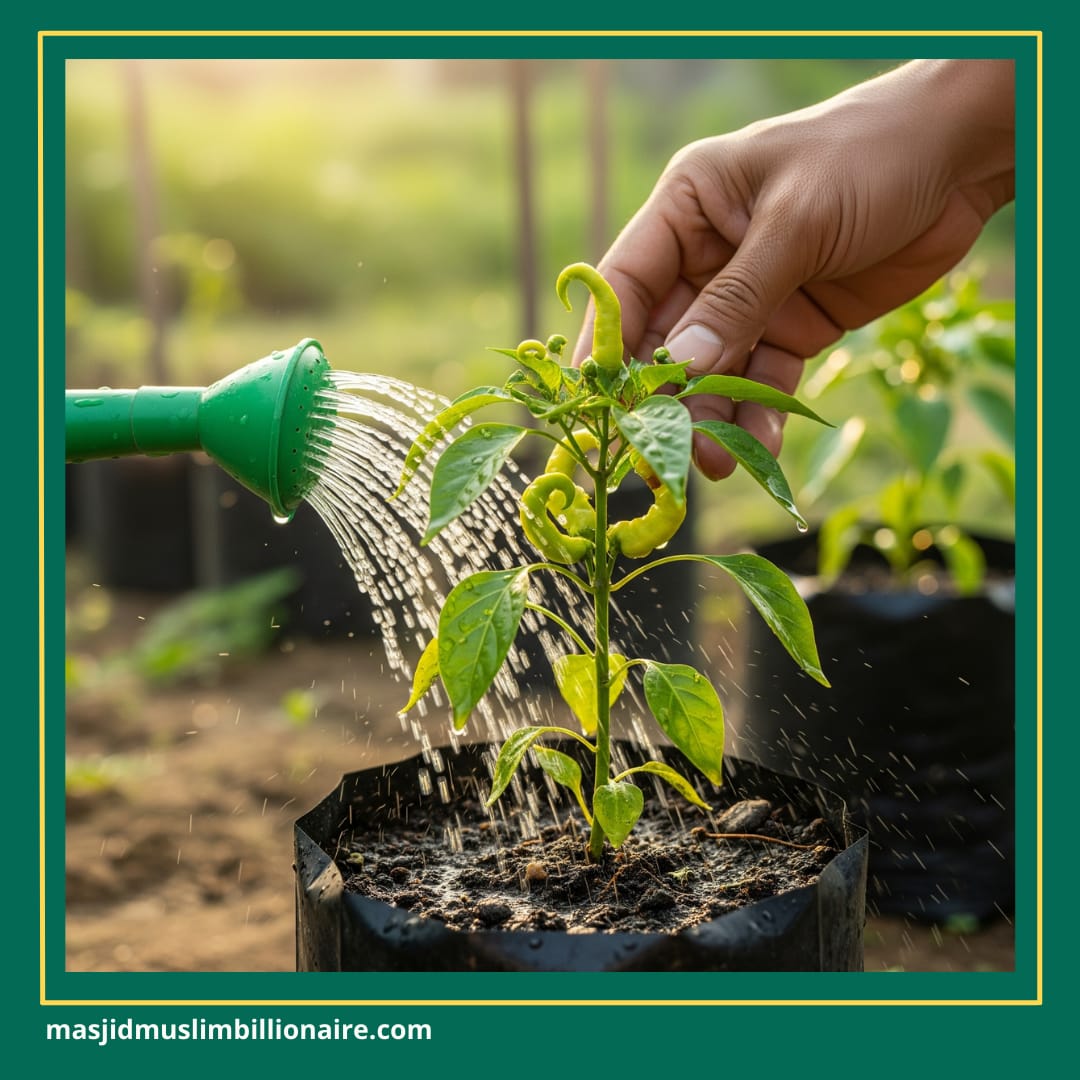 menanam cabe keriting di polybag