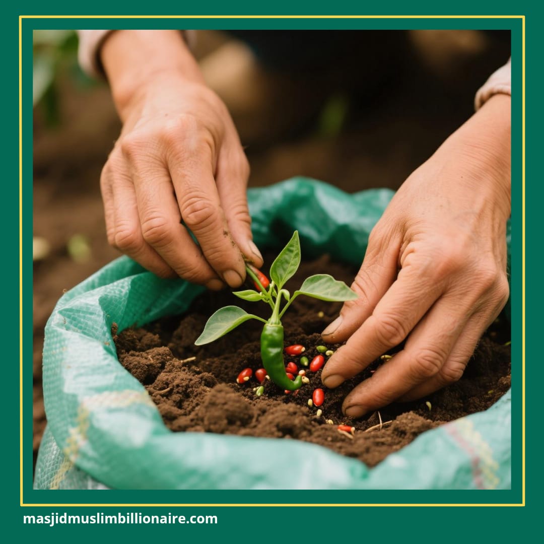 cara menanam cabe keriting di polybag