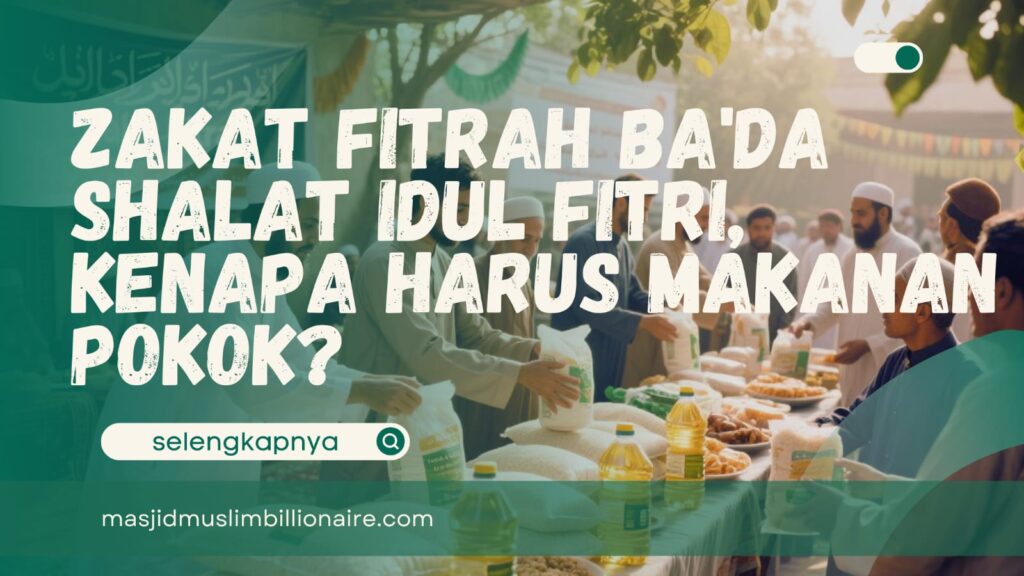 zakat fitrah setelah shalat idul fitri
