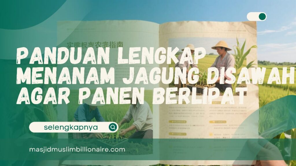 menanam jagung di sawah
