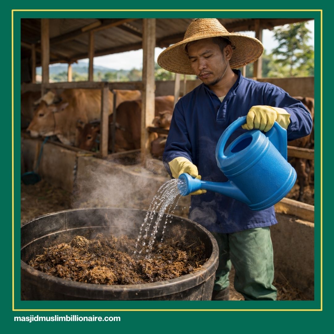 cara membuat pupuk kompos dari feses sapi