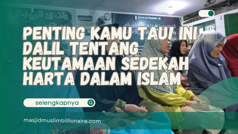 dalil tentang sedekah harta