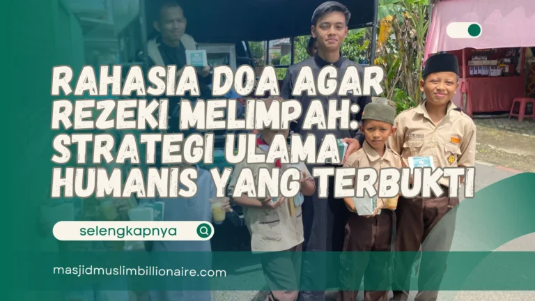 Ilustrasi doa memohon rezeki melimpah dengan latar masjid dan cahaya harapan