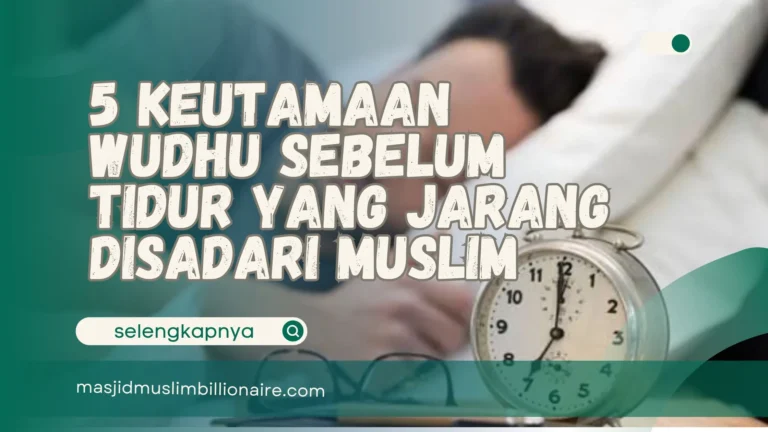 keutamaan wudhu sebelum tidur