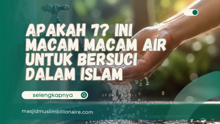 macam macam air untuk bersuci