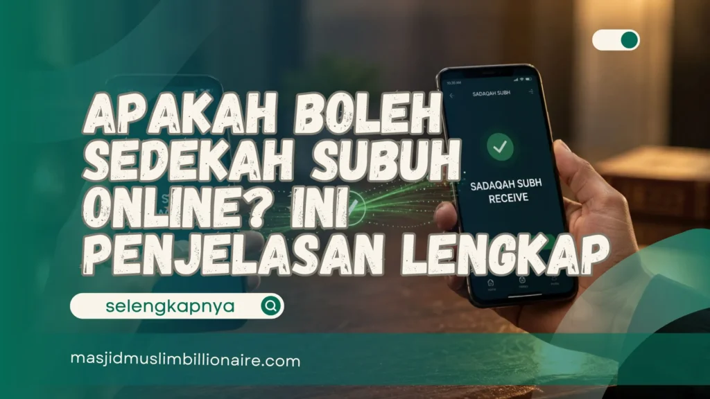 apakah boleh sedekah subuh online