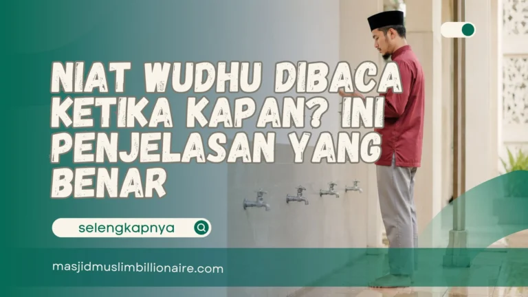 niat wudhu dibaca kapan