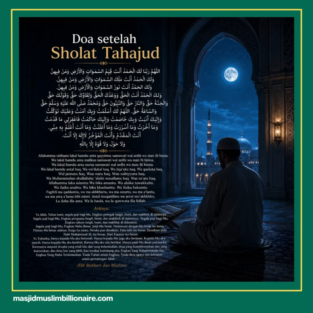 urutan doa setelah sholat tahajud