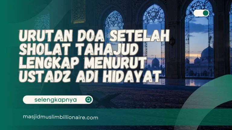 urutan doa setelah sholat tahajud